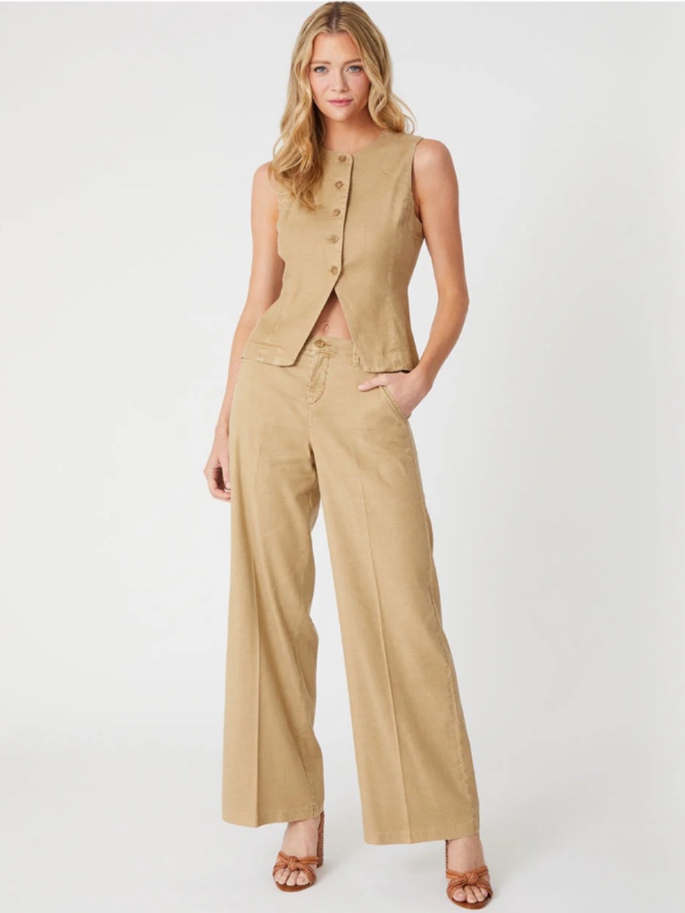 Level 99 Linen Lyocell Trouser Pants